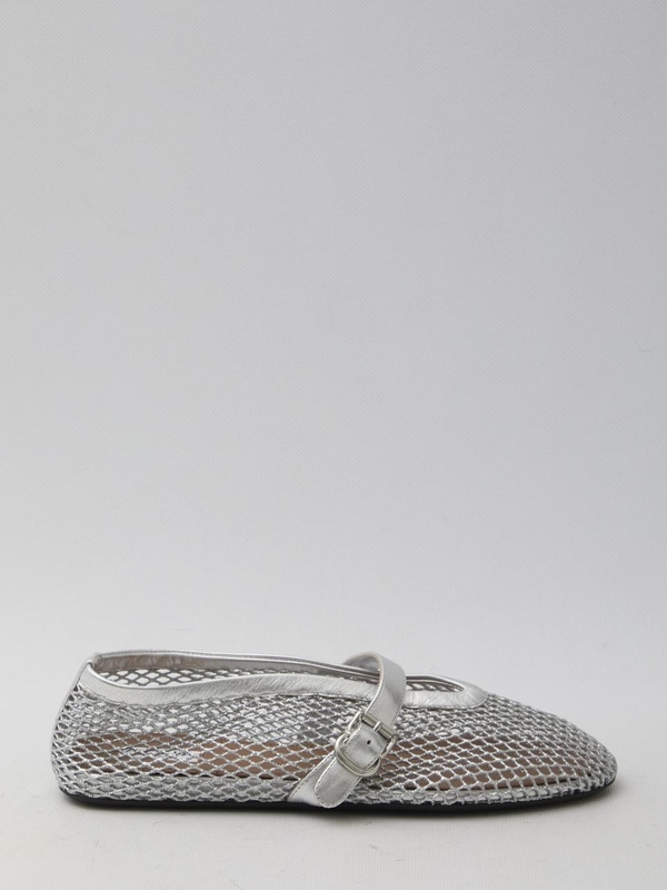 알라이아 SS25 Fishnet ballerinas  AA3A029TK028_090 SILVER