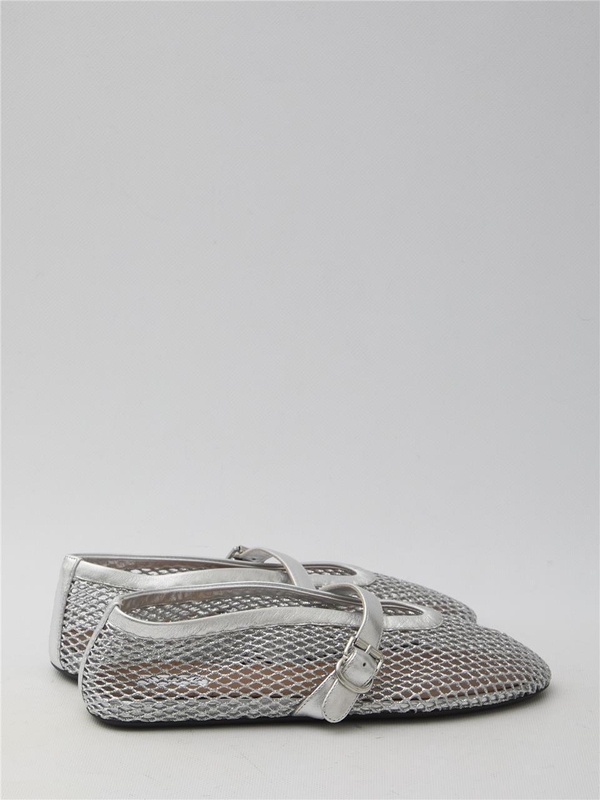 알라이아 SS25 Fishnet ballerinas  AA3A029TK028_090 SILVER