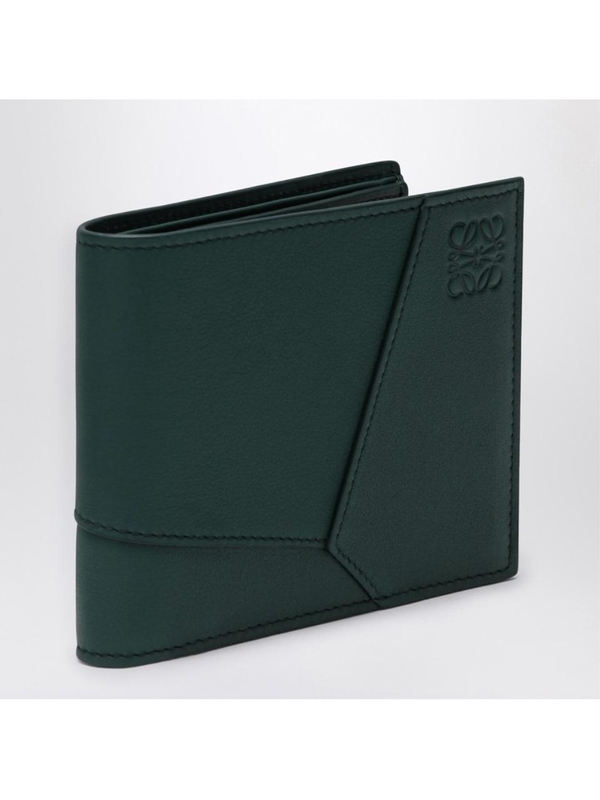 로에베 SS25 Loewe Green Puzzle bi-fold wallet C510302X16LE Green