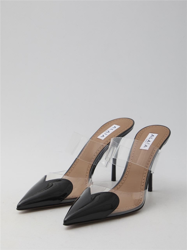 알라이아 SS25 Le Coeur mules AA3M053CK150_999 BLACK