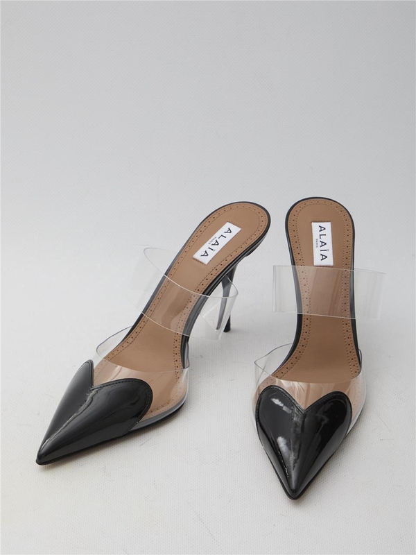 알라이아 SS25 Le Coeur mules AA3M053CK150_999 BLACK