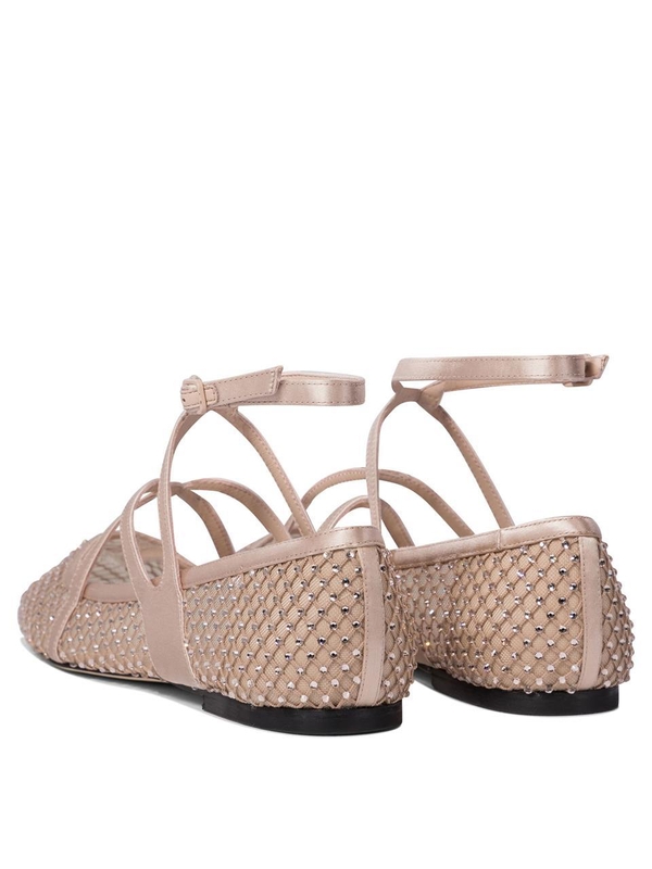 지미추 SS25 Ballerinas ASTORIA FLATQHSMACARON/CRYSTAL Pink