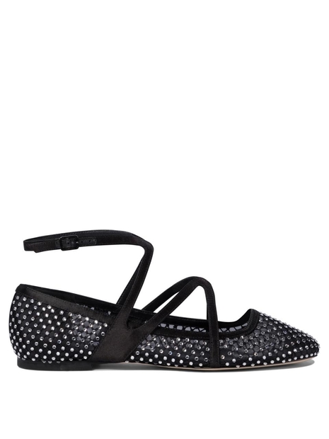 지미추 SS25 Ballerinas ASTORIA FLATQHSBLACK/CRYSTAL Black  