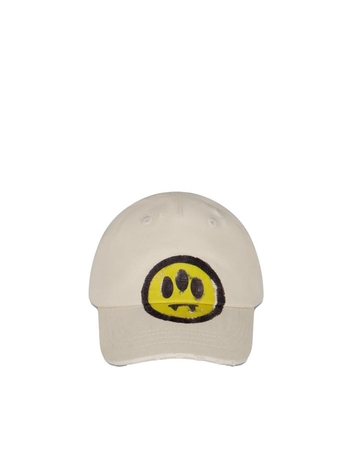 배로우 FW24 Beige graffiti effect baseball cap F4BWUABC028BW009 Beige