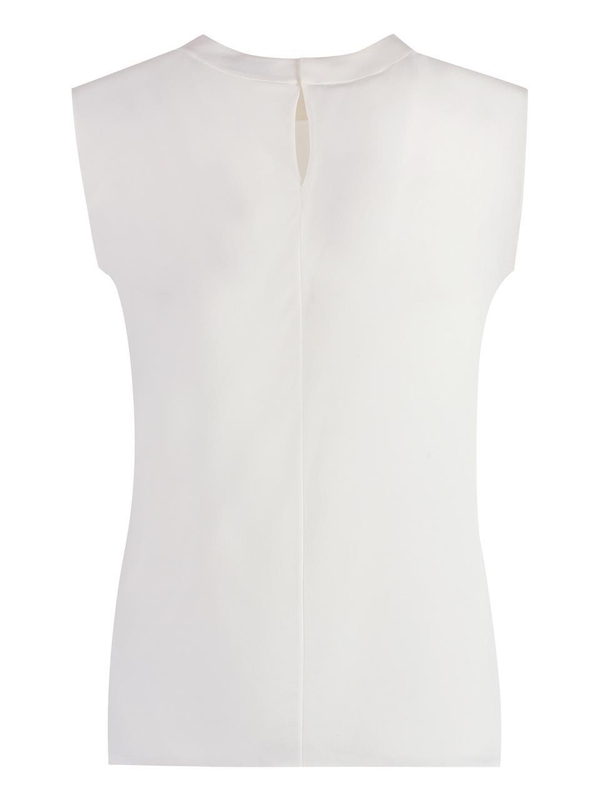 생로랑 FW23 Silk top 766539Y100W_9601 White