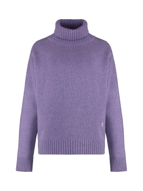 스포티앤리치 FW23 Wool turtleneck sweater TNAW232RE_EGGPLANT Lilac