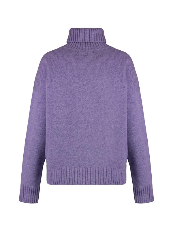 스포티앤리치 FW23 Wool turtleneck sweater TNAW232RE_EGGPLANT Lilac