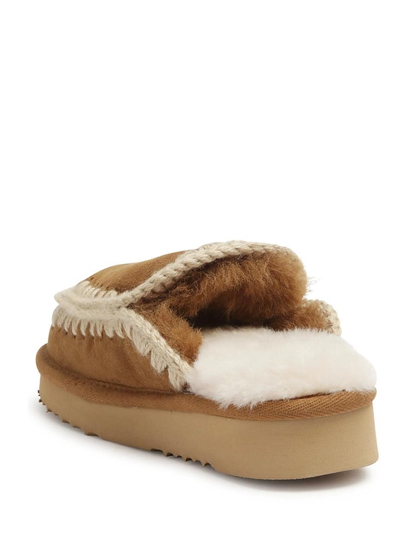 모우 FW24 Mou Slippers MU.FW101125A Brown