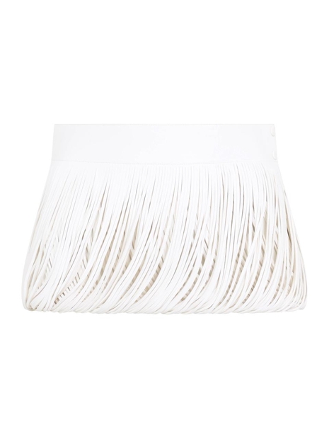 알라이아 SS25 Alaia Fringes Belt AA9J05856C228 White