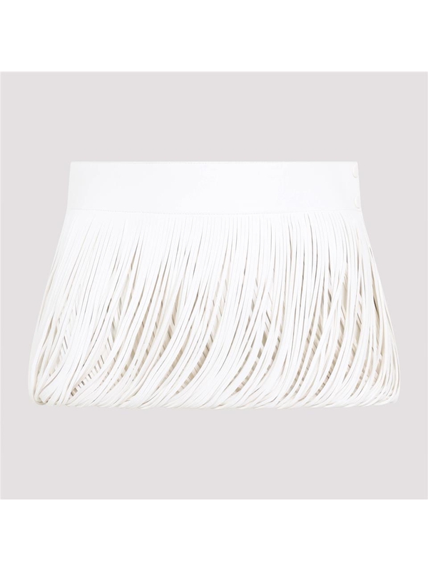 알라이아 SS25 Alaia Fringes Belt AA9J05856C228 White