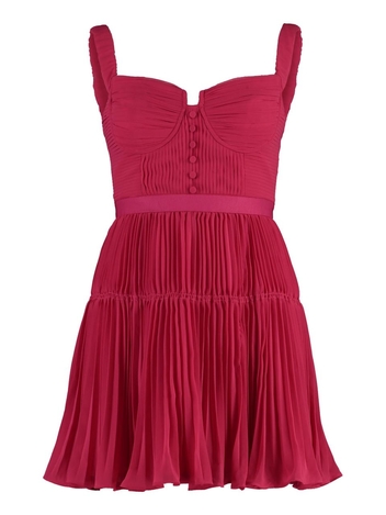 셀프포트레이트 FW23 Corset dress PF23031SR_RED Fuchsia