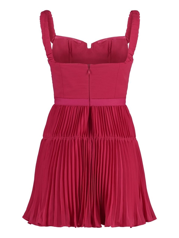 셀프포트레이트 FW23 Corset dress PF23031SR_RED Fuchsia