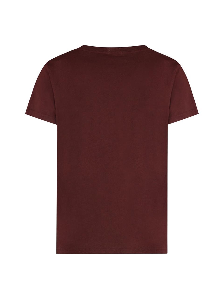 마더 SS23 Cotton crew-neck T-shirt 82311079D_MEL Burgundy