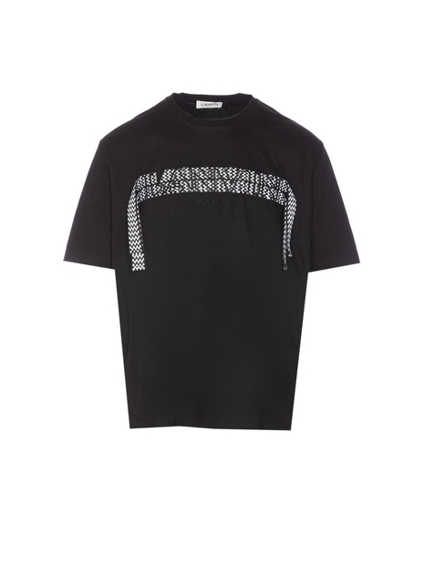 랑방 FW24 Lanvin T-shirts and Polos Black TS0010J19810 Black