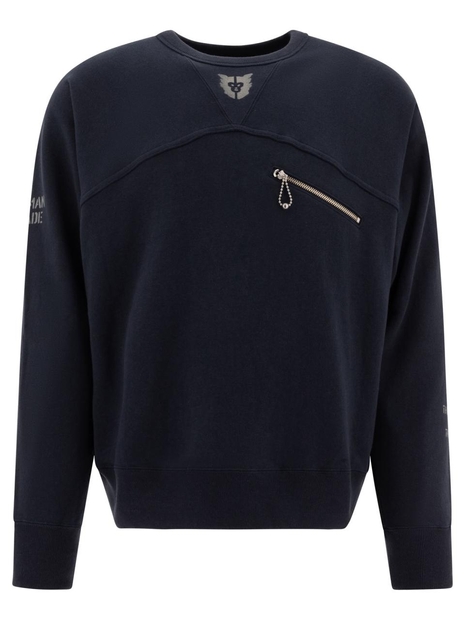 휴먼 메이드 FW24 Sweatshirts HM28CS008NAVY Black  