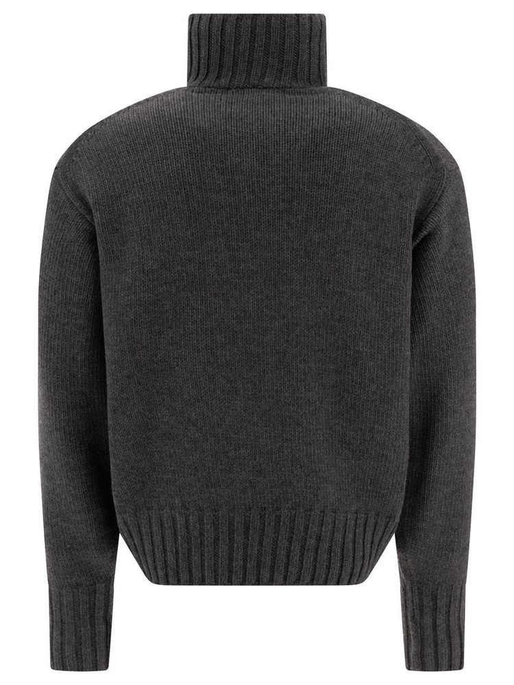 오라리 FW24 Knitwear A24AP02FLTOP CHARCOAL Grey