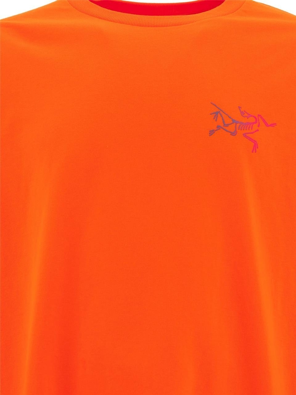 아크테릭스 FW24 T-shirts X000008482KRAGG CTTN HT LSSOLARIS/MULTI Orange