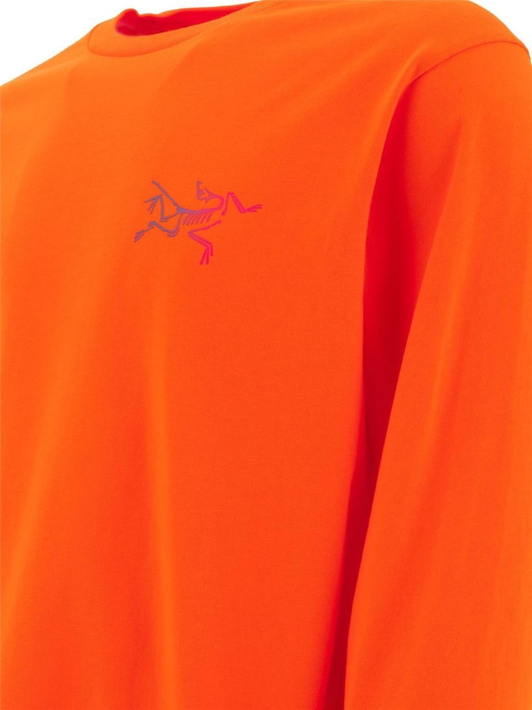 아크테릭스 FW24 T-shirts X000008482KRAGG CTTN HT LSSOLARIS/MULTI Orange