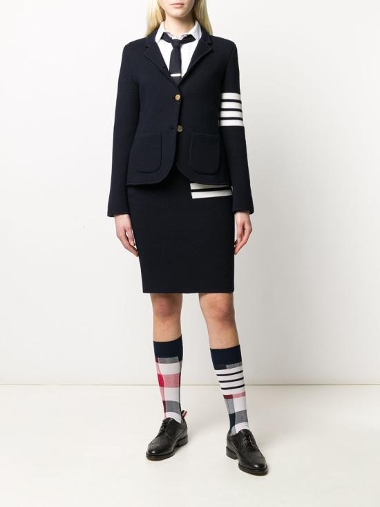 [해외배송] 24FW 톰브라운 미디 스커트 FKK061A 00014 415 Navy