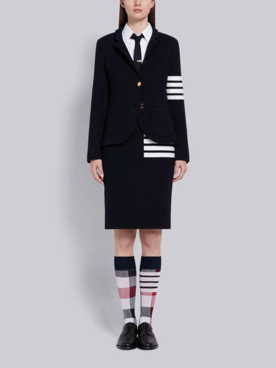 [해외배송] 24FW 톰브라운 미디 스커트 FKK061A 00014 415 Navy