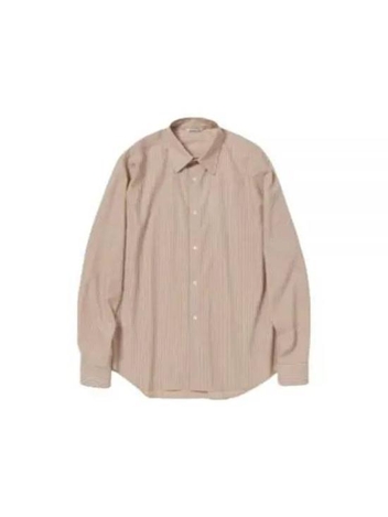 [해외배송] 24SS 오라리 긴팔 셔츠 A24SS01WW Free LIGHT BROWN STRIPE