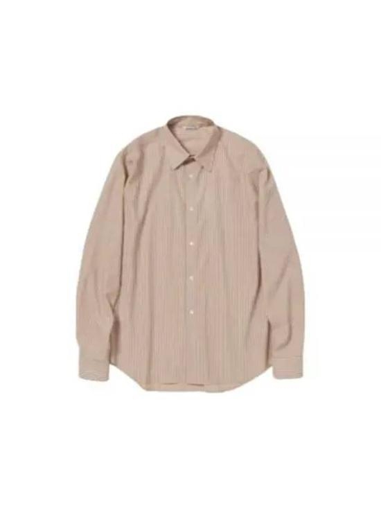 [해외배송] 24SS 오라리 긴팔 셔츠 A24SS01WW Free LIGHT BROWN STRIPE