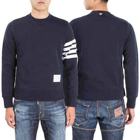 [해외배송] 24FW 톰브라운 긴팔 티셔츠 MJT021H 00535 461 Navy