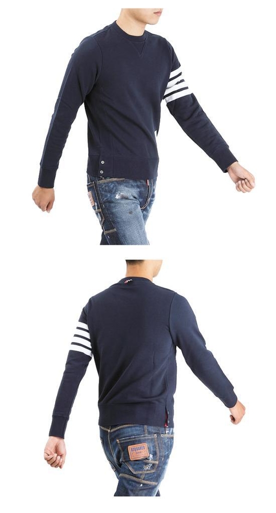 [해외배송] 24FW 톰브라운 긴팔 티셔츠 MJT021H 00535 461 Navy