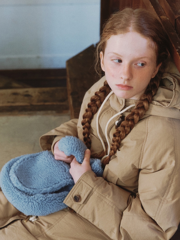 Teddy Mini Round Bag - light blue