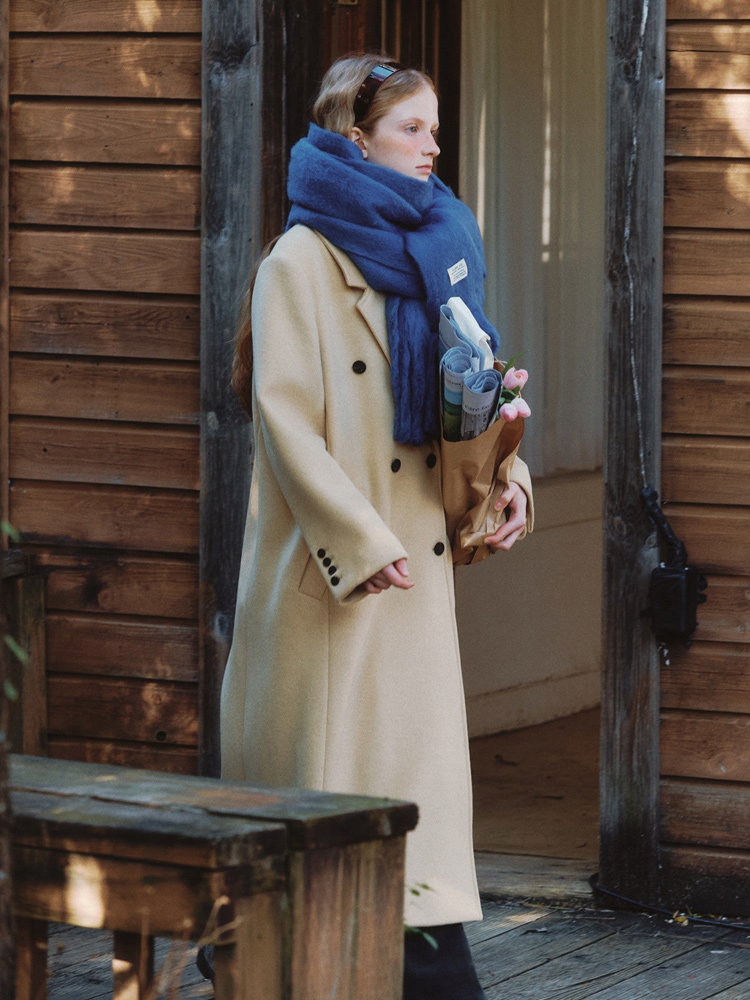 Wool Cashmere GeekChic Long Coat - butter