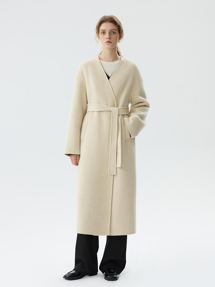 WD_Belted collarless coat