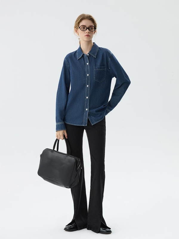 WD_Classic pocket denim shirt