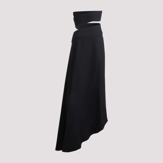 [해외배송] 25SS 알라이아 미디 원피스 AA9R13936T676 BLACK