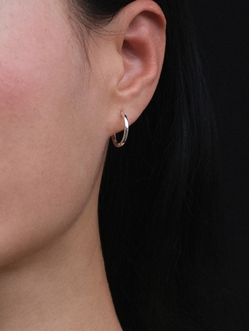 Simple Hoop Earring (silver925)(2color)