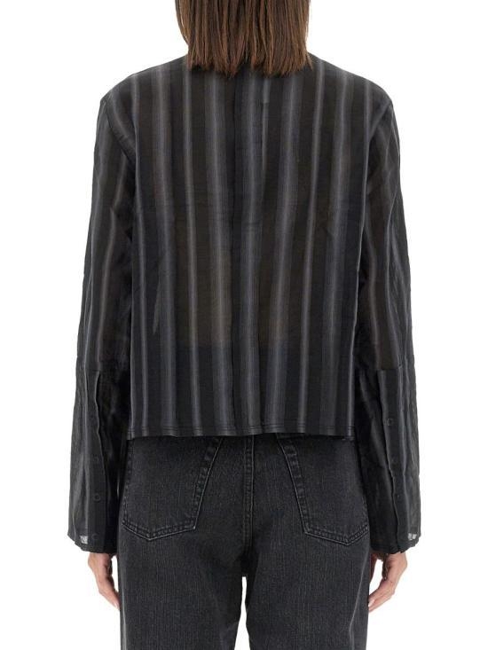 [해외배송] 24FW 아워레가시 셔츠 W4242AN NOIRSTRIPESHEERCOTTONSILK Black