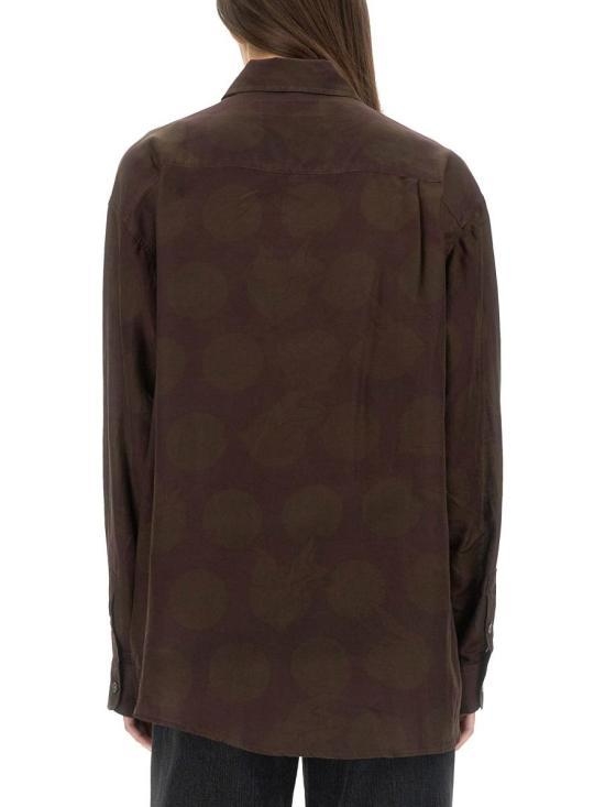 [해외배송] 24FW 아워레가시 셔츠 W4242FD DOTTEDPRINTCOTTONSILK BROWN