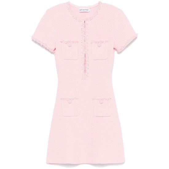 [해외배송] 25SS 셀프 포트레이트 미디 원피스 RS25 087SA P PINK