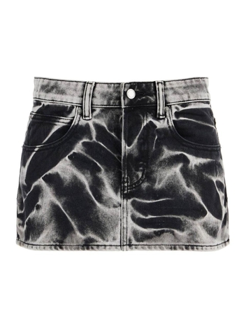 알렉산더 왕 FW24 acid-washed mini skirt 4DC4245442 BLACK ACID CRUSH