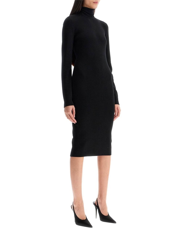 지방시 FW24 midi wool and cashmere dress BW229G4ZN9 BLACK