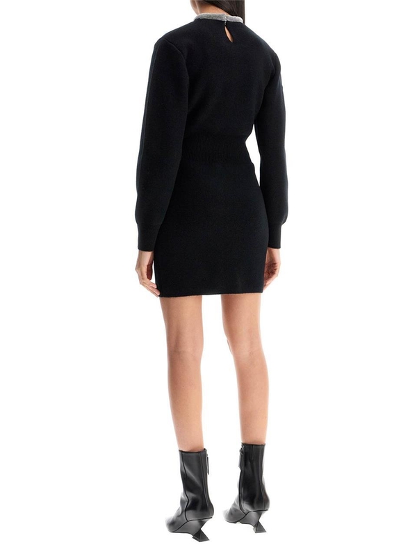 알렉산더 왕 SS25 mini wool blend dress 1KC1256093 BLACK