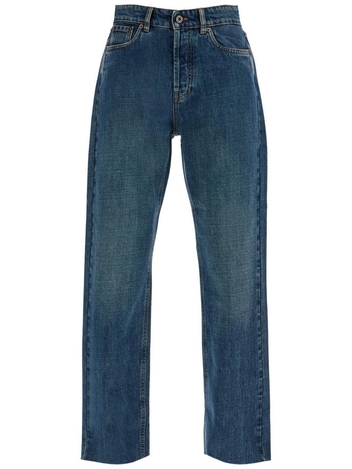 미우미우 SS25 jeans with raw edge hemline GWP552 1567 BLEU