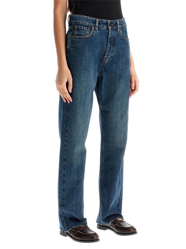 미우미우 SS25 jeans with raw edge hemline GWP552 1567 BLEU