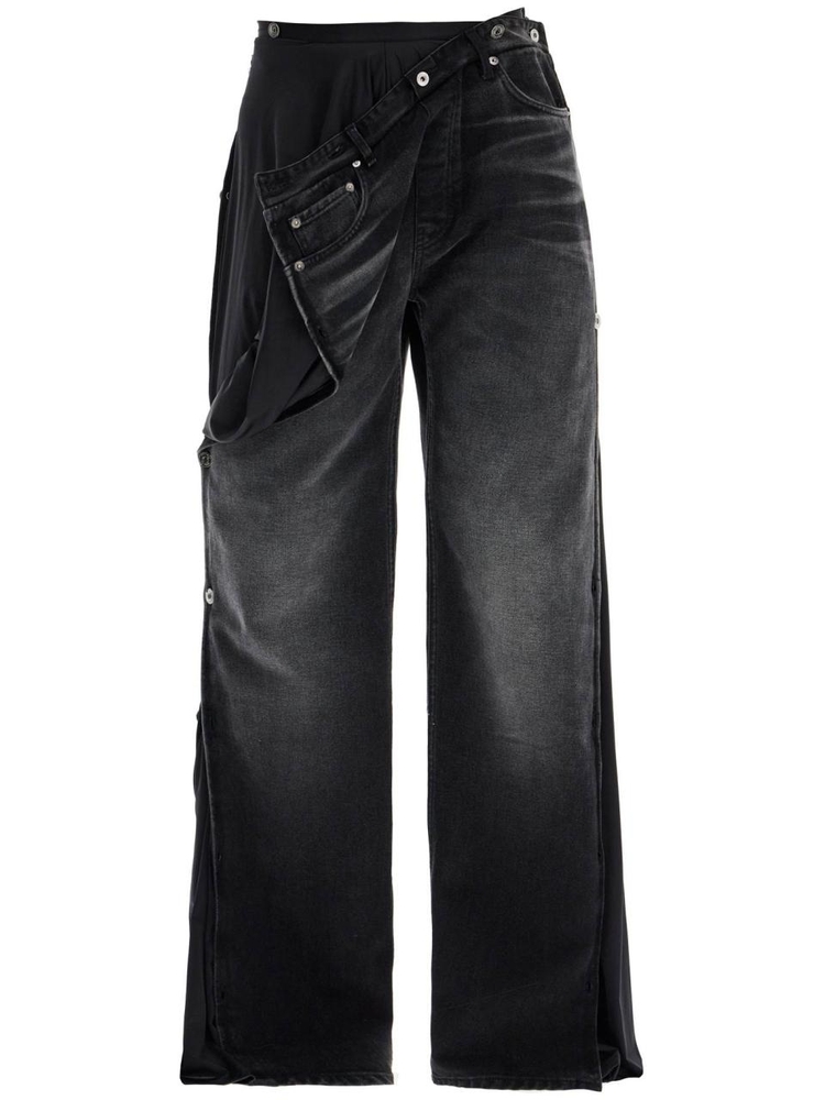 와이프로젝트 FW24 collapsed waist jeans 107PA007 D15 FADED BLACK/BLACK