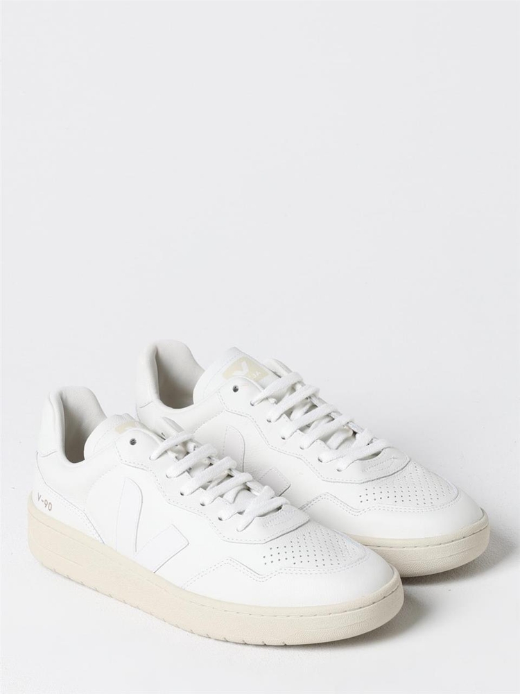 베자 FW24 Veja V-90 Leather Sneakers VD2003380 EXTRA-WHITE White