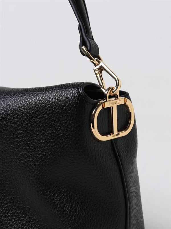 트윈셋 FW24 Taylor Twinset Synthetic Leather Bag 242TD8172 00006 Black