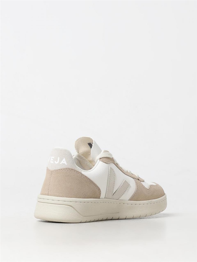 베자 FW24 Veja V-10 Leather Sneakers VX0503298 EXTRA-WHITE_NATURAL_SAHAR White