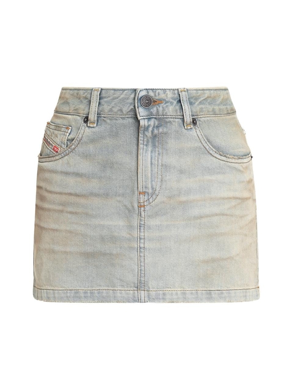 디젤 SS24 De-Ron denim mini skirt A0493509H60_01 Denim