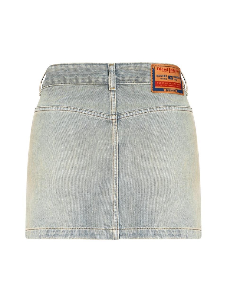 디젤 SS24 De-Ron denim mini skirt A0493509H60_01 Denim