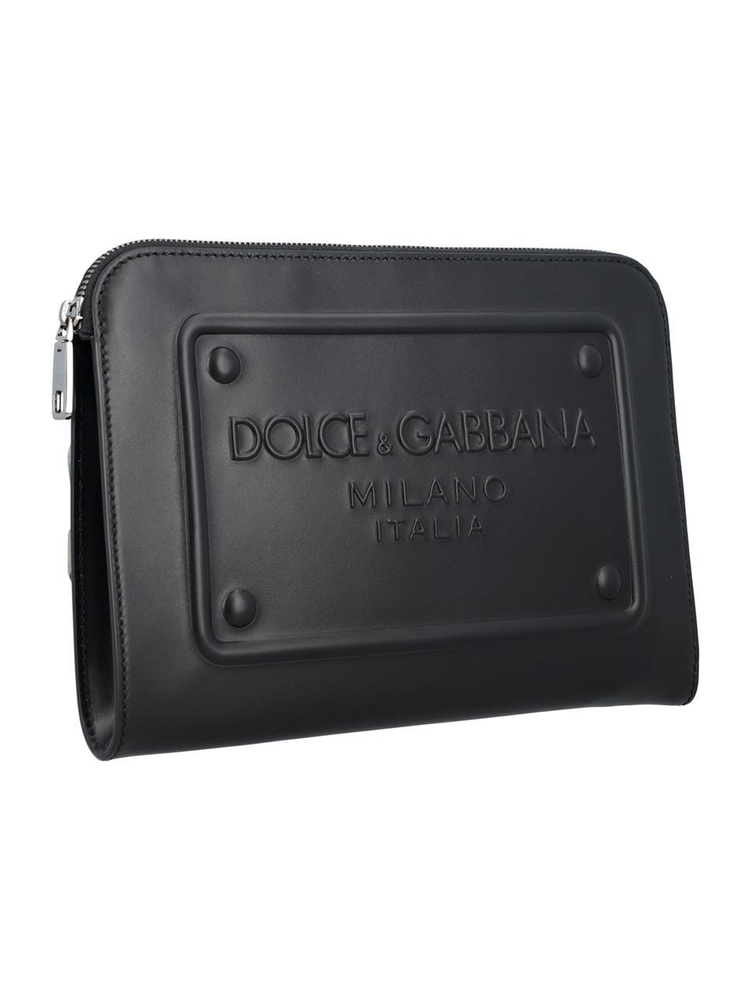 돌체앤가바나 FW24 Dolce & Gabbana Plaque pouch Bags Black BM1751AG21880999 Black