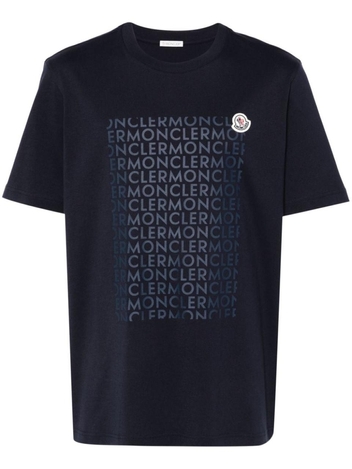 몽클레르 FW24 Moncler T-shirts and Polos Blue 8C0003589AJS780 Blue